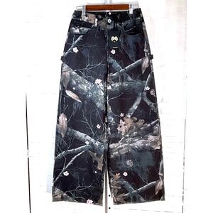Darc Sport Wolf Chopper Carpenter Pants Women 26 Wide Leg Darc Blossom Woodland